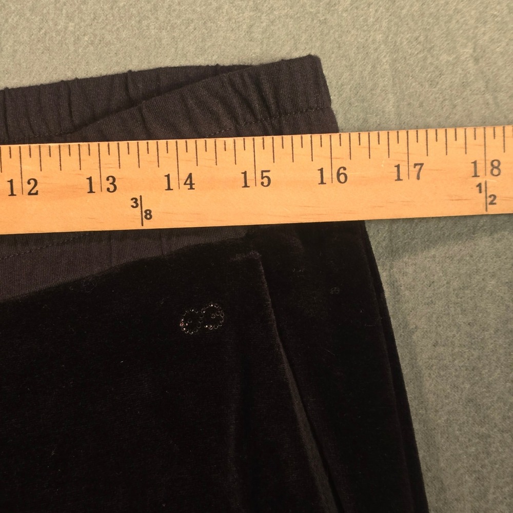 Escada Sport Emera‎ Black Velvet Wide Leg Lounge Pants Modal Cotton Size M - Picture 6 of 13